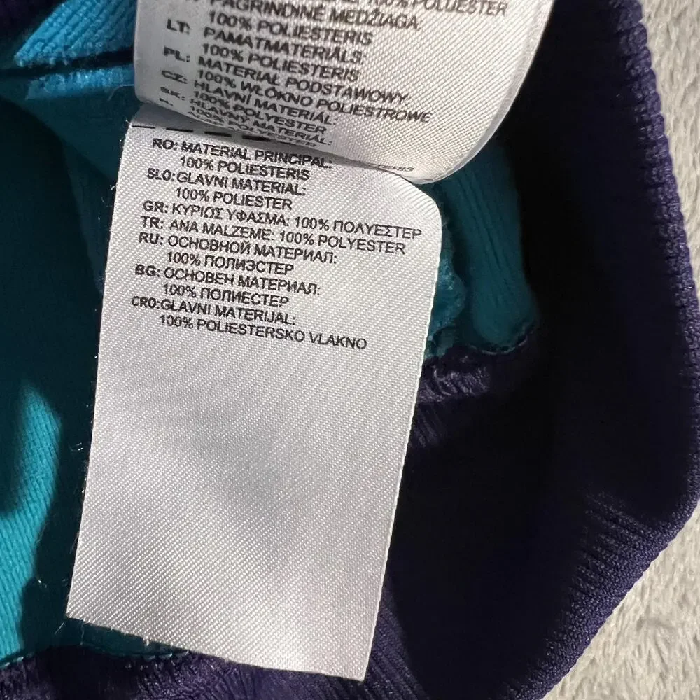 Charlotte Hornets Hoodie Mens XL Teal Purple NBA Basketball Adidas Full Zip